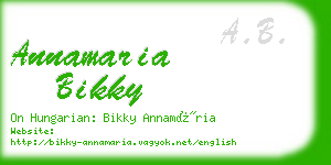 annamaria bikky business card